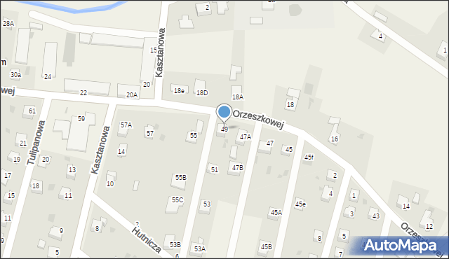 Zebrzydowice, Orzeszkowej Elizy, 49, mapa Zebrzydowice