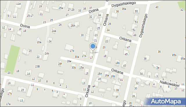 Zgierz, Orkana Władysława, 17f, mapa Zgierz