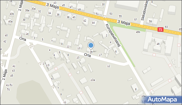 Zgierz, Orla, 15, mapa Zgierz