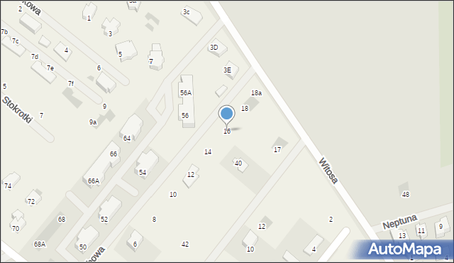 Zieleniewo, Orzechowa, 16, mapa Zieleniewo