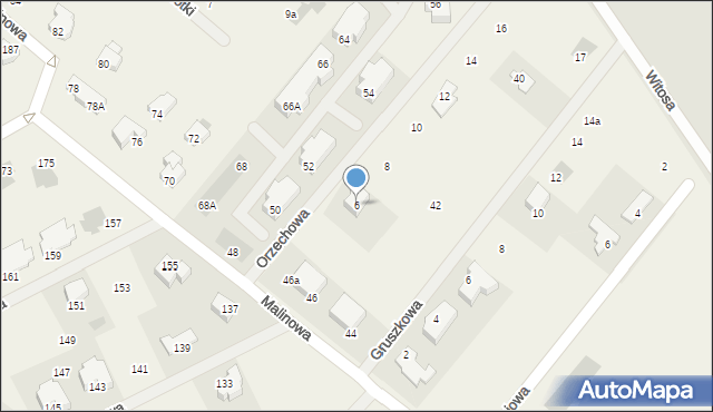 Zieleniewo, Orzechowa, 6, mapa Zieleniewo