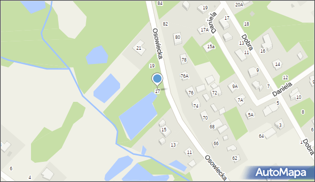 Adamowizna, Osowiecka, 17, mapa Adamowizna