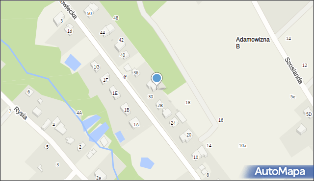 Adamowizna, Osowiecka, 32, mapa Adamowizna