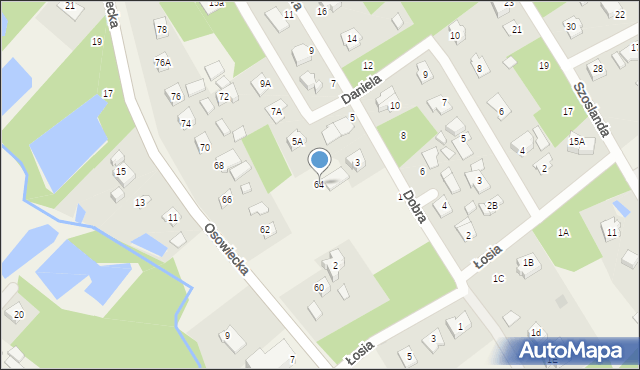 Adamowizna, Osowiecka, 64, mapa Adamowizna