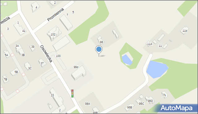 Adamowizna, Osowiecka, 98r, mapa Adamowizna