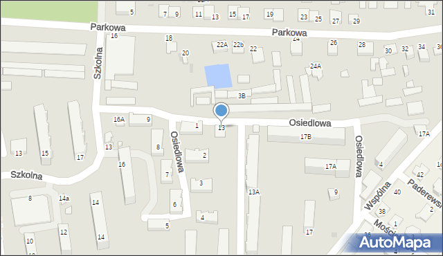 Aleksandrów Kujawski, Osiedlowa, 13, mapa Aleksandrów Kujawski