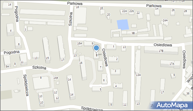 Aleksandrów Kujawski, Osiedlowa, 8, mapa Aleksandrów Kujawski