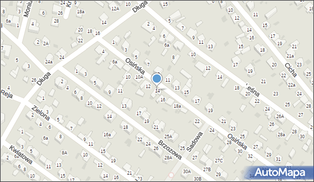 Aleksandrów Kujawski, Osińska, 14, mapa Aleksandrów Kujawski