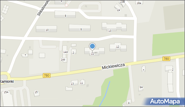 Alwernia, Osiedle Chemików, 11, mapa Alwernia