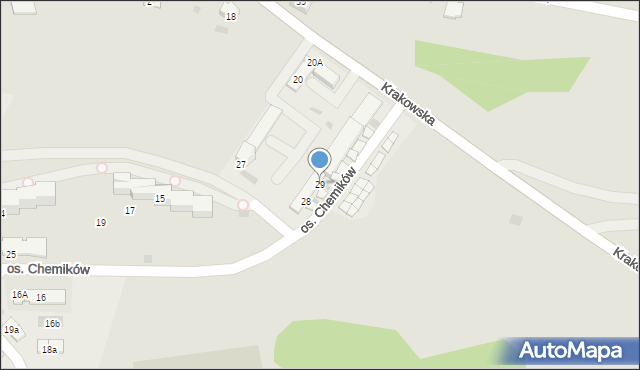 Alwernia, Osiedle Chemików, 29, mapa Alwernia