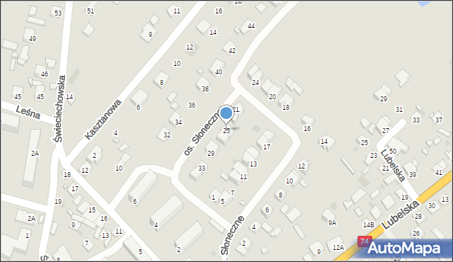 Annopol, Osiedle Słoneczne, 25, mapa Annopol