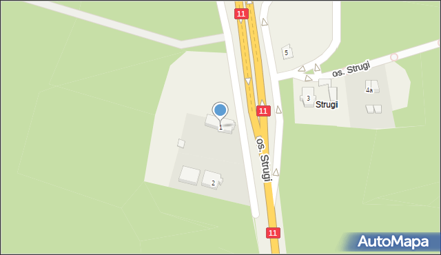 Antonin, Osiedle Strugi, 1, mapa Antonin