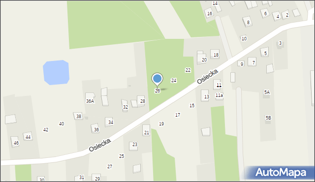 Augustówka, Osiecka, 26, mapa Augustówka