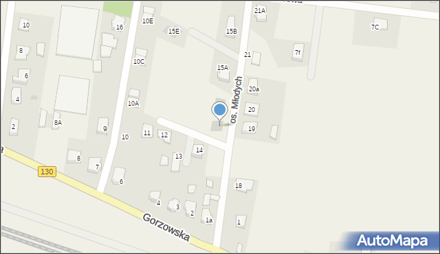 Baczyna, Osiedle Młodych, 19a, mapa Baczyna