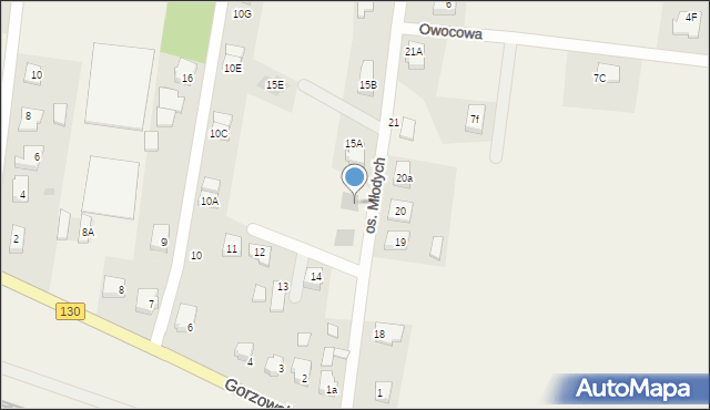 Baczyna, Osiedle Młodych, 19b, mapa Baczyna