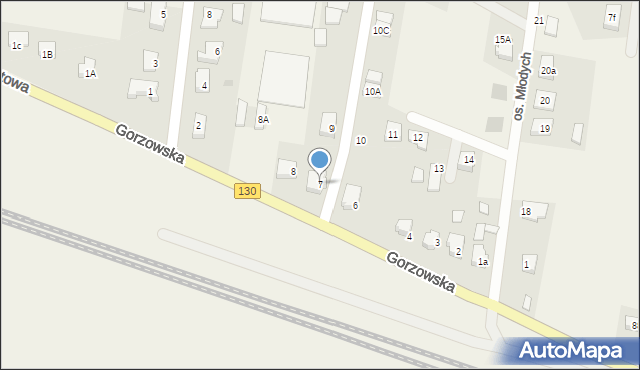 Baczyna, Osiedle Młodych, 7, mapa Baczyna