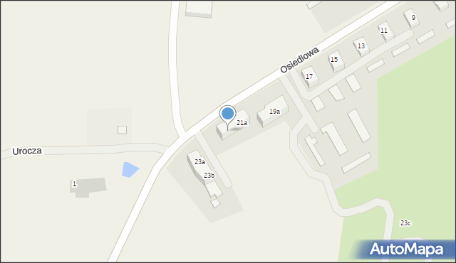 Baczyna, Osiedlowa, 21b, mapa Baczyna