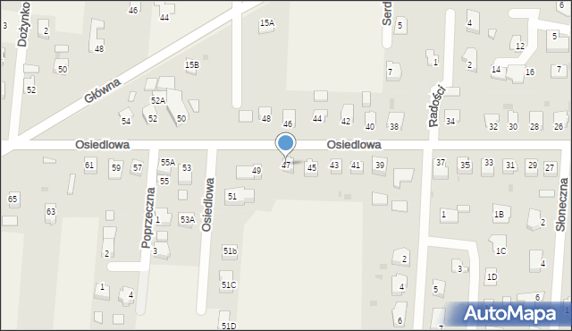 Bąków, Osiedlowa, 47, mapa Bąków