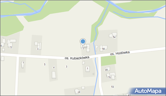 Bańska Wyżna, Osiedle Kubackówka, 1, mapa Bańska Wyżna