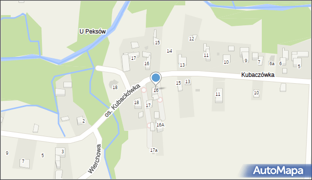 Bańska Wyżna, Osiedle Pitoniówka, 16, mapa Bańska Wyżna