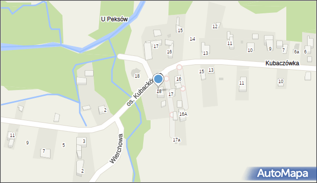 Bańska Wyżna, Osiedle Pitoniówka, 18, mapa Bańska Wyżna