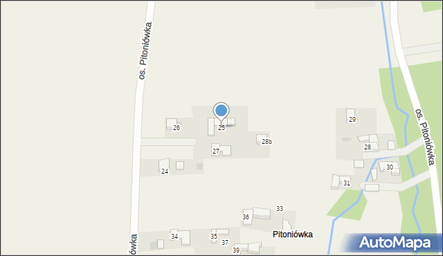 Bańska Wyżna, Osiedle Pitoniówka, 25, mapa Bańska Wyżna