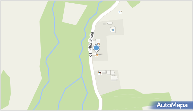 Bańska Wyżna, Osiedle Pitoniówka, 70, mapa Bańska Wyżna