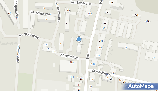 Barczewo, Osiedle Słoneczne, 1, mapa Barczewo