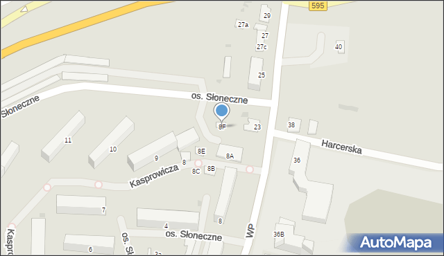 Barczewo, Osiedle Słoneczne, 8F, mapa Barczewo