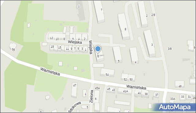 Barczewo, Osiedle Zielone Wzgórze, 6, mapa Barczewo
