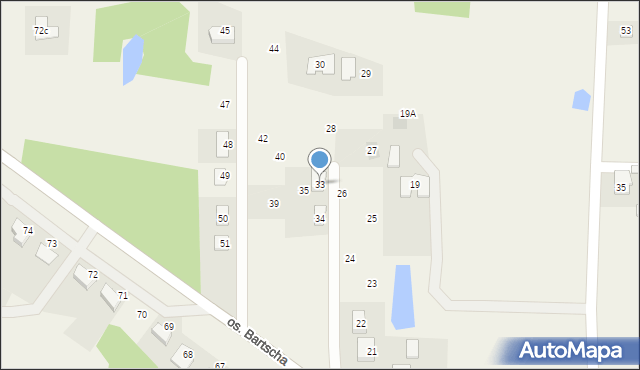 Bartodzieje, Osiedle Bartscha M., kpt., 33, mapa Bartodzieje