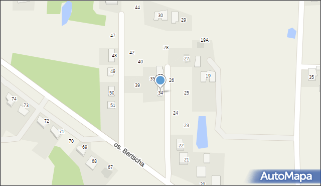 Bartodzieje, Osiedle Bartscha M., kpt., 34, mapa Bartodzieje