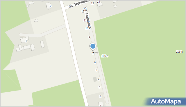 Bartodzieje, Osiedle Runianka, 7, mapa Bartodzieje