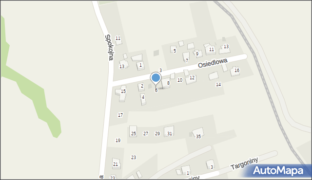 Bażanowice, Osiedlowa, 6, mapa Bażanowice