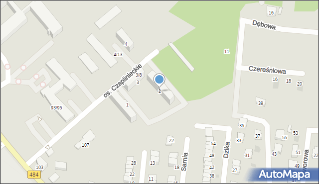 Bełchatów, Osiedle Czaplinieckie, 2, mapa Bełchatów