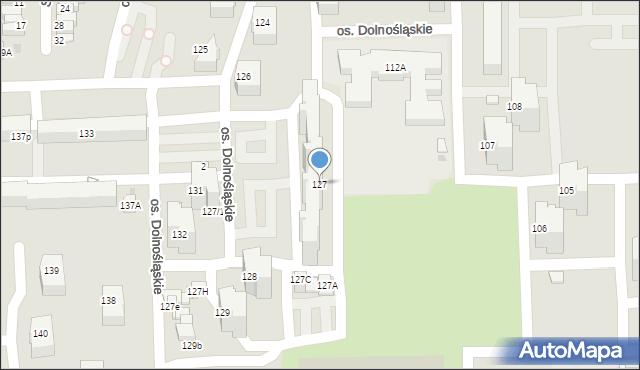 Bełchatów, Osiedle Dolnośląskie, 127, mapa Bełchatów