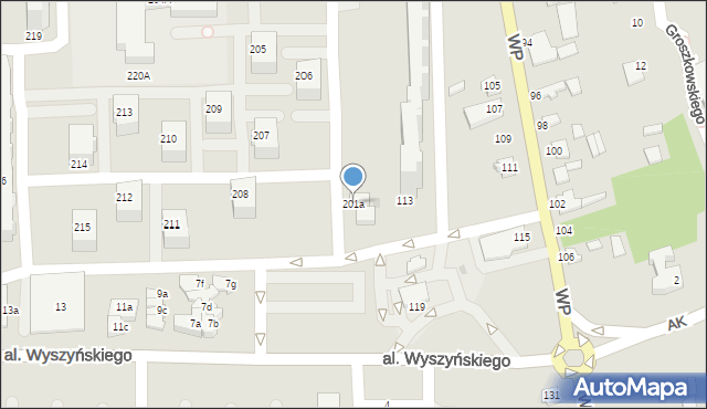 Bełchatów, Osiedle Dolnośląskie, 201a, mapa Bełchatów