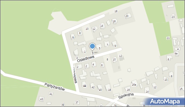 Bełżec, Osiedlowa, 3, mapa Bełżec