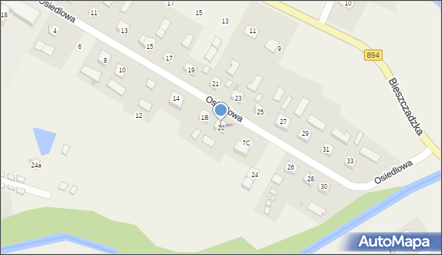 Berezka, Osiedlowa, 20, mapa Berezka