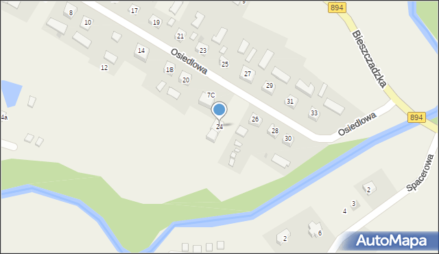 Berezka, Osiedlowa, 24, mapa Berezka