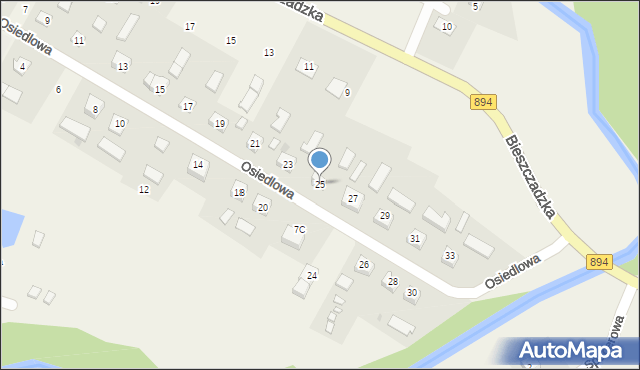 Berezka, Osiedlowa, 25, mapa Berezka