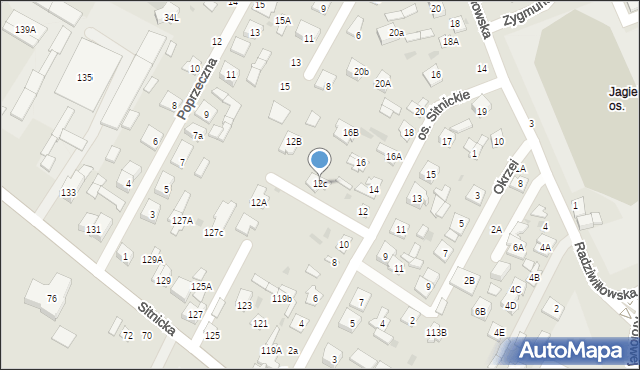 Biała Podlaska, Osiedle Sitnickie, 12c, mapa Białej Podlaskiej