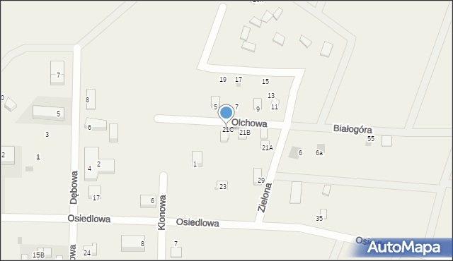 Białogóra, Osiedlowa, 21C, mapa Białogóra