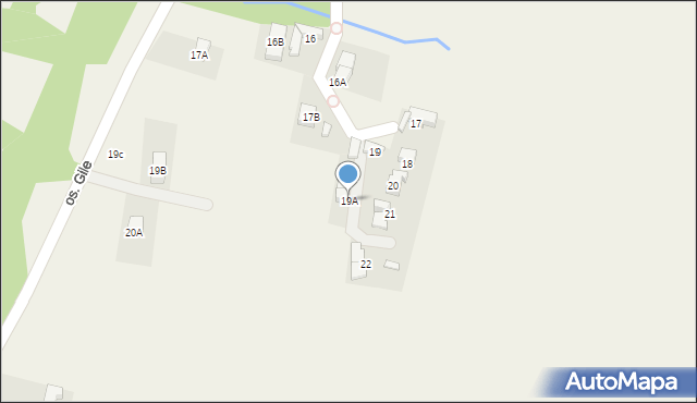 Biały Dunajec, Osiedle Gile, 19A, mapa Biały Dunajec