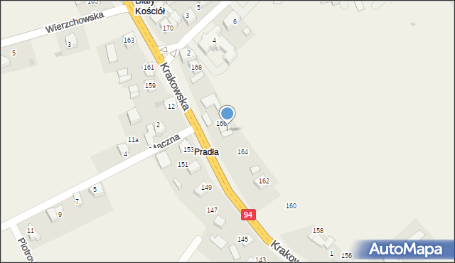 Biały Kościół, Osiedle Murownia, 166, mapa Biały Kościół