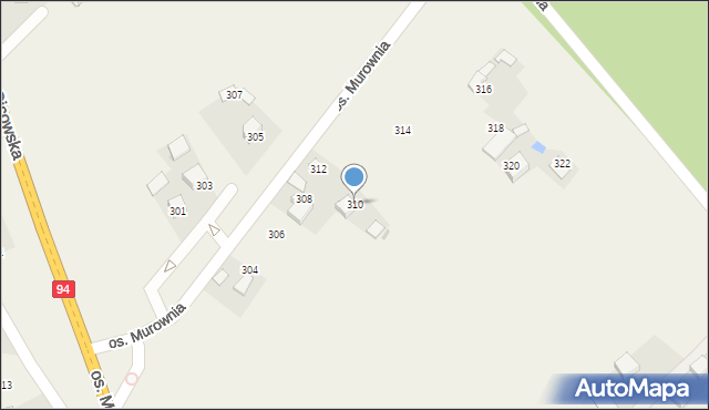 Biały Kościół, Osiedle Murownia, 310, mapa Biały Kościół