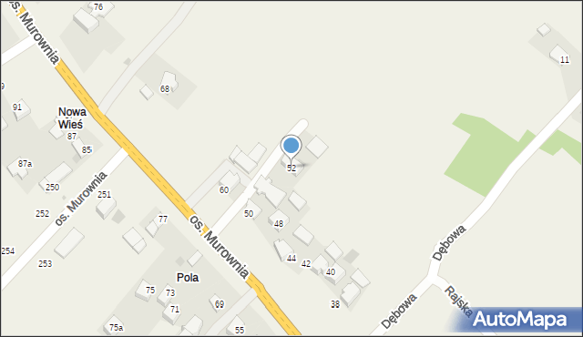 Biały Kościół, Osiedle Murownia, 52, mapa Biały Kościół