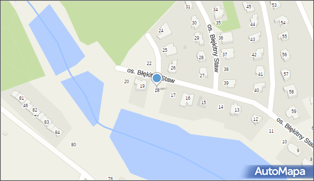 Biedrusko, Osiedle Błękitny Staw, 18, mapa Biedrusko