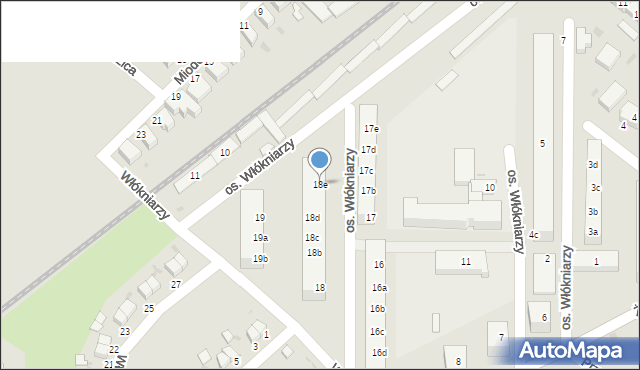 Bielawa, Osiedle Włókniarzy, 18e, mapa Bielawa