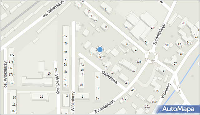 Bielawa, Osiedle Włókniarzy, 3e, mapa Bielawa